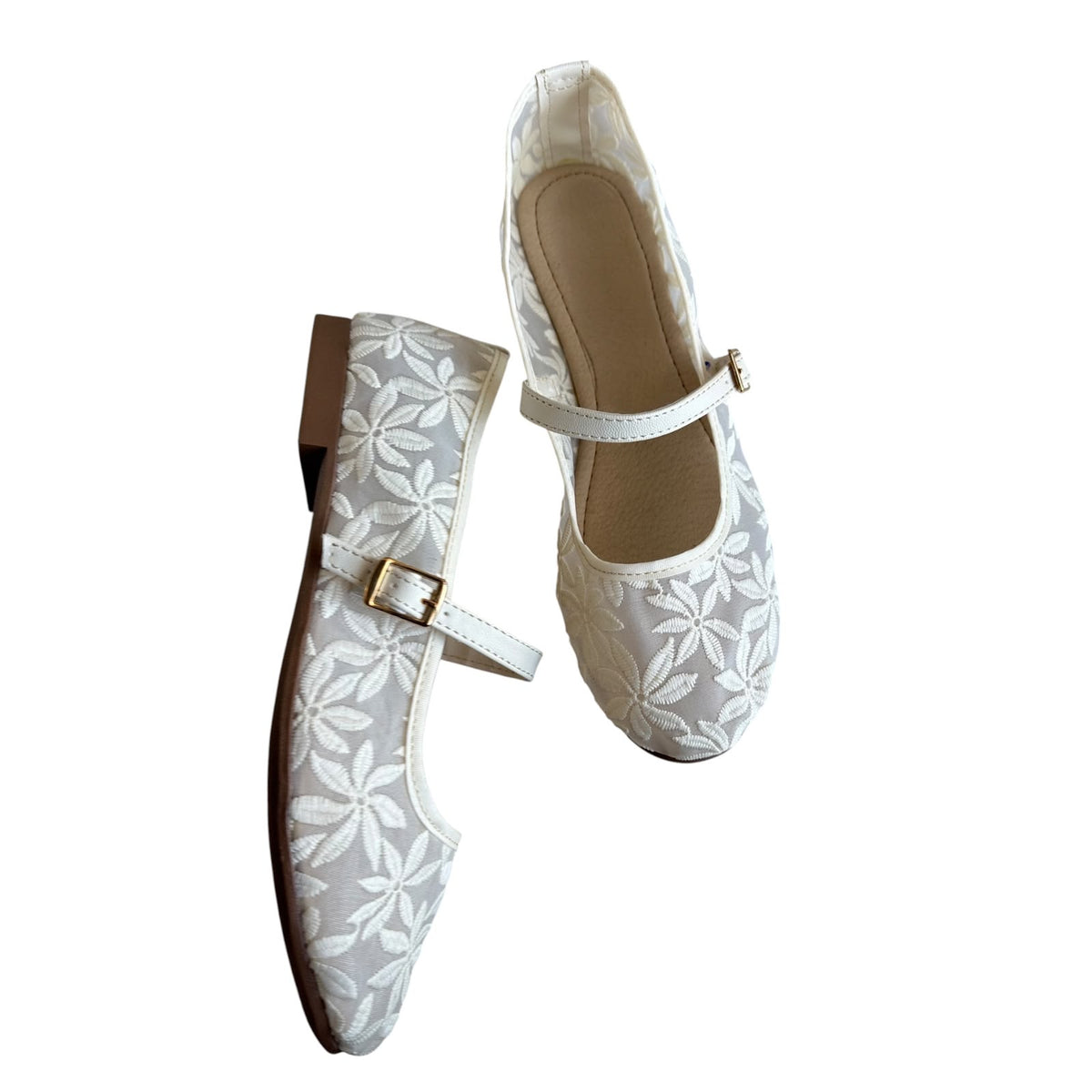 FLATS FLORES BEIGE